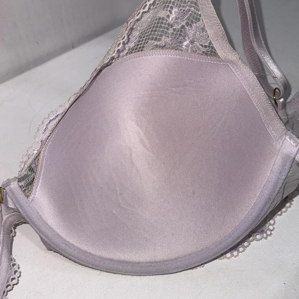 Victoria's Secret Dream Angel Embroidered Floral Lightly Lined Plunge‎ Bra 36DDD